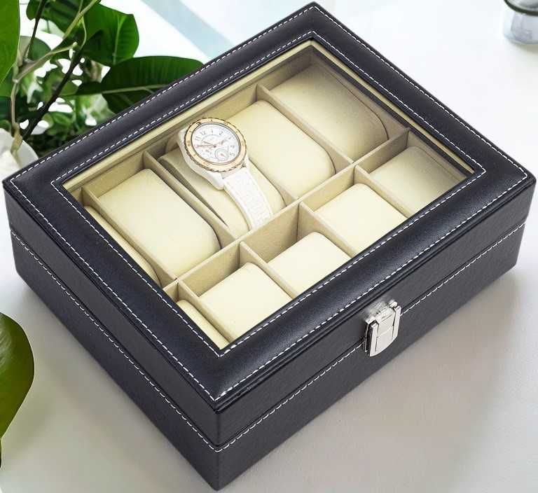 Organizer eleganckie etui na zegarki pudełko na prezent OZ01