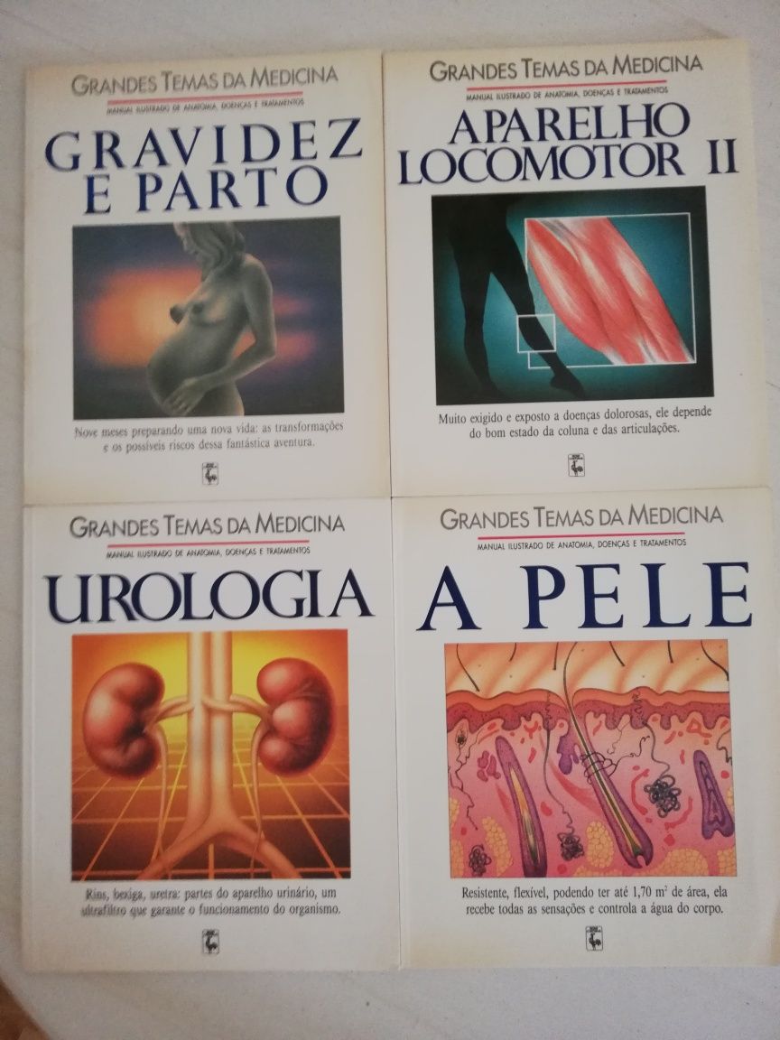 4 livros "Grandes Temas da Medicina"