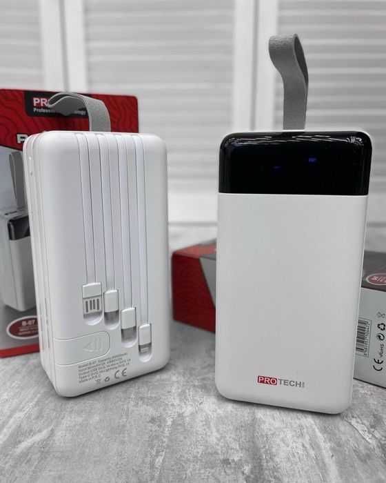 PowerBank Protech 30000 з комплектом кабелів