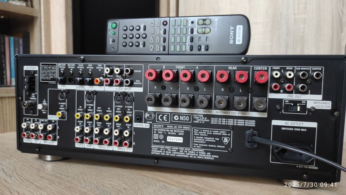 Amplituner 5.1 Sony STR DB 830 QS z oryg. pilotem. Jak nowy. Zamiana?