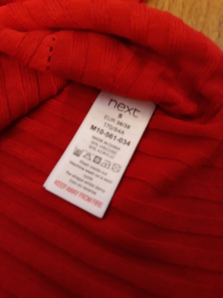 Next bluzka NOWA sweter czerwona rozmiar S