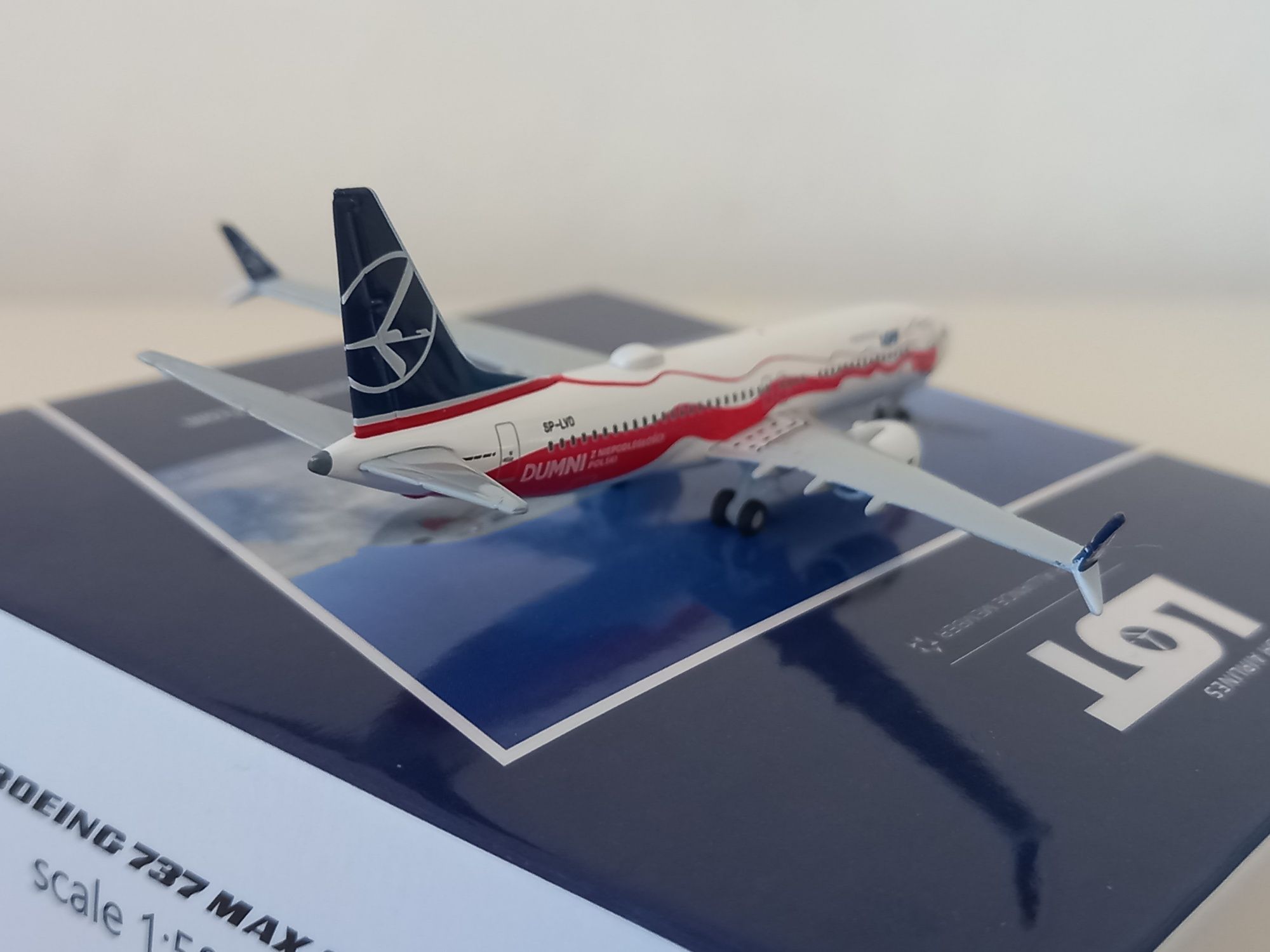Boeing 737 MAX 8 PLL LOT Herpa 1:500 metalowy