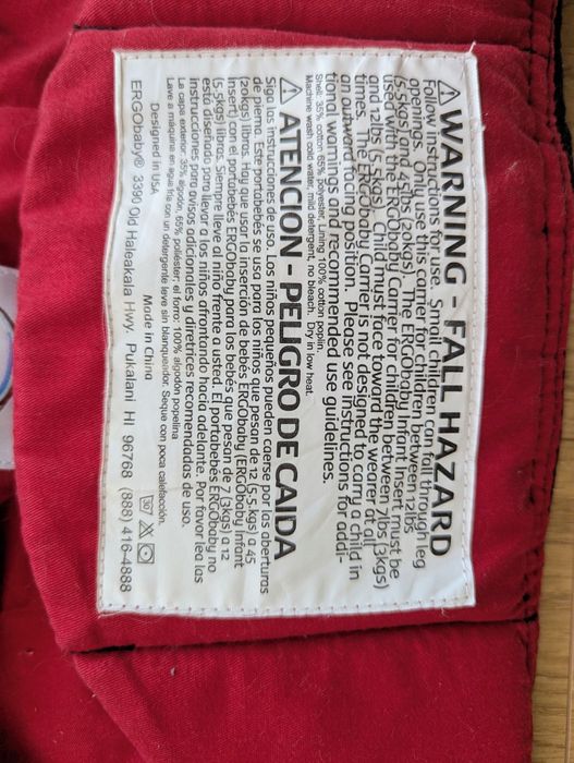 Nosidełko ergonomiczne ERGObaby stan idealny