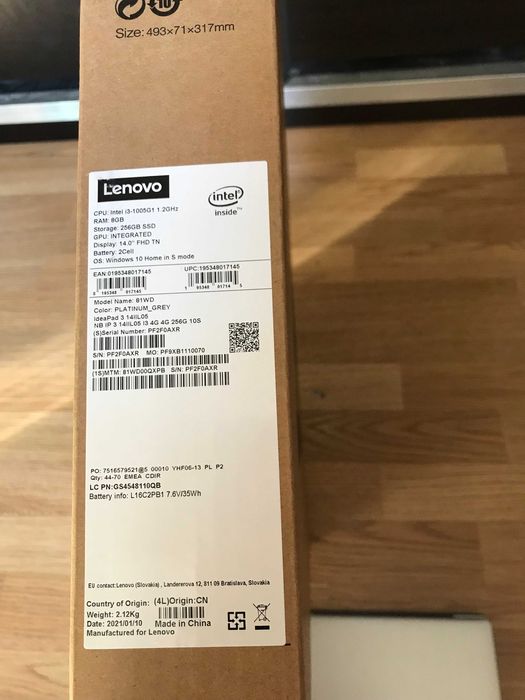 Laptop LENOVO IdeaPad 3 14IIL05