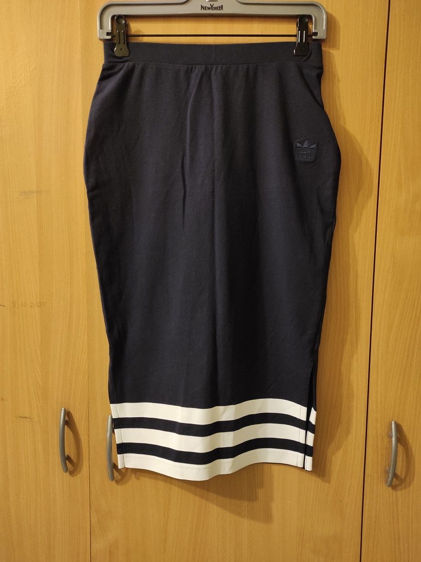 Spódnica Adidas bawełna motyw marynarski  M/38