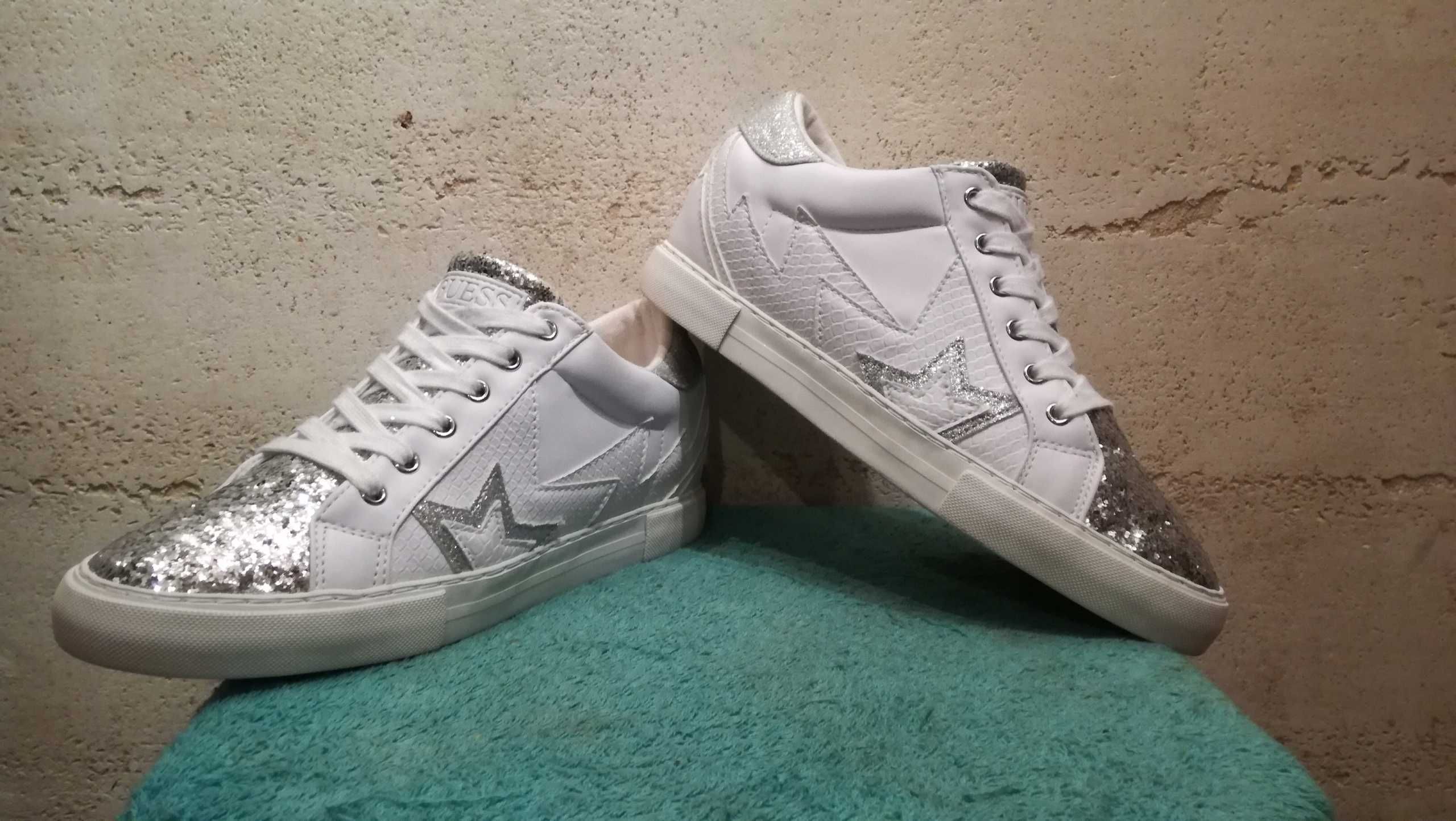 Damskie sneakersy na koturnie GUESS r.40 stan idealny
