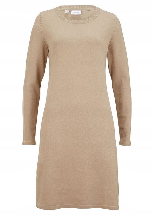 B.P.C sukienka dzianinowa basic z bawełny z recyklingu 36/38.