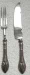 Conjunto de 2 talheres de servir em prata