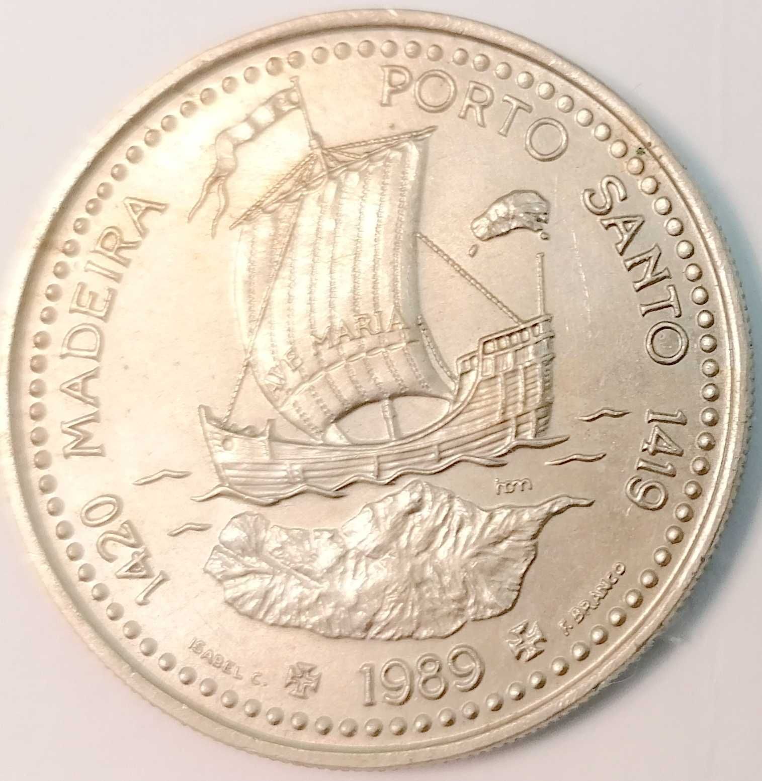 Moeda de 100 escudos, 1989, Açores e Madeira, as duas por 5€