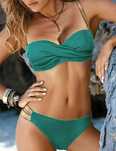 Voqeen Damskie zestawy bikini push-up wyściełany strój kąpielowy r. L