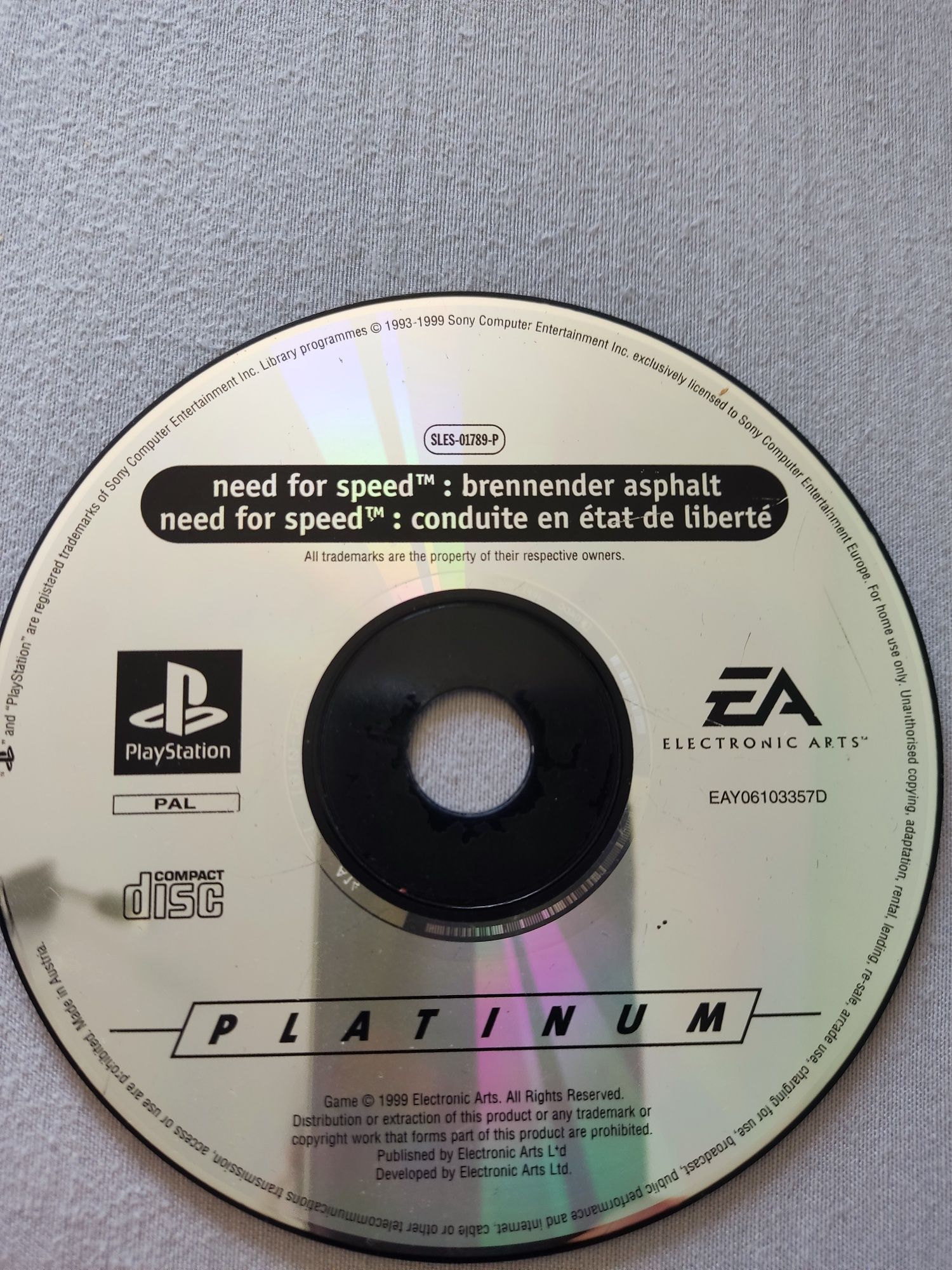 Need For Speed "Road Challenge" Ps1 PSX Platinum