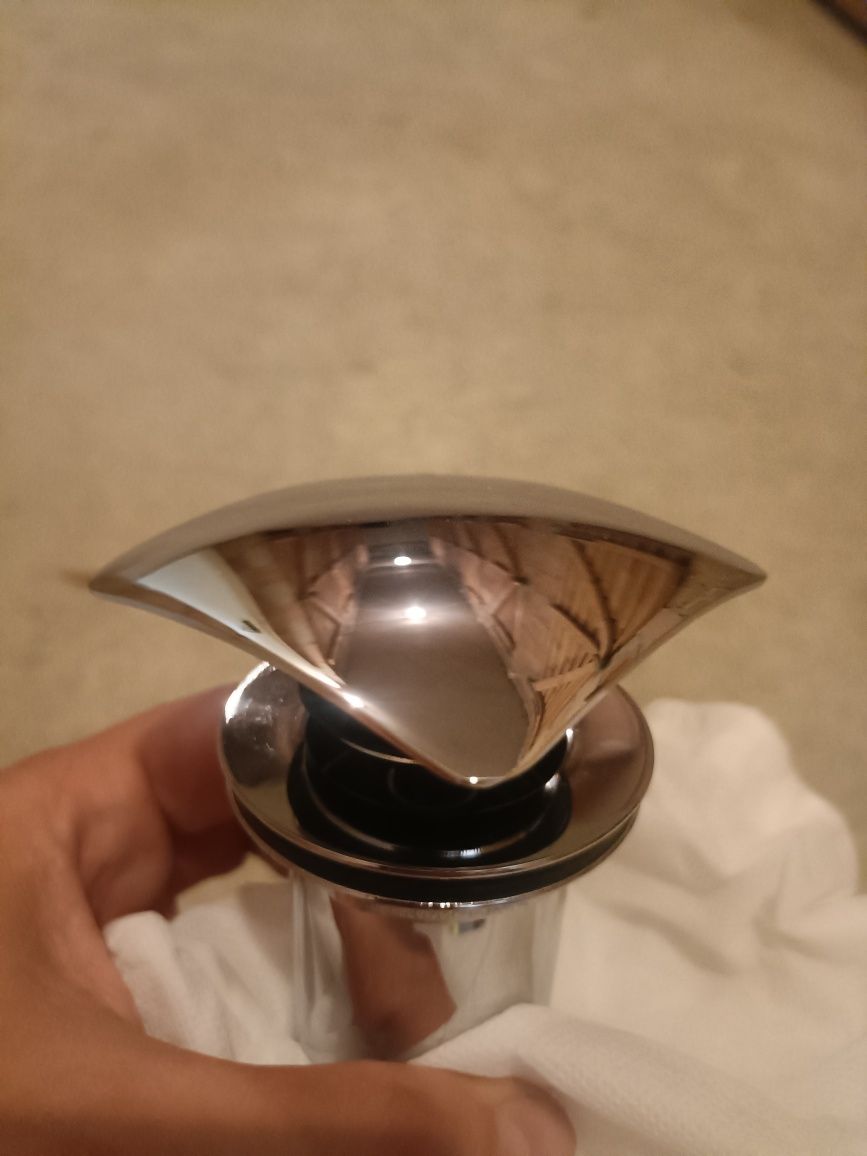 Korek do umywalki KfA Armatura klik klak kwadratowy