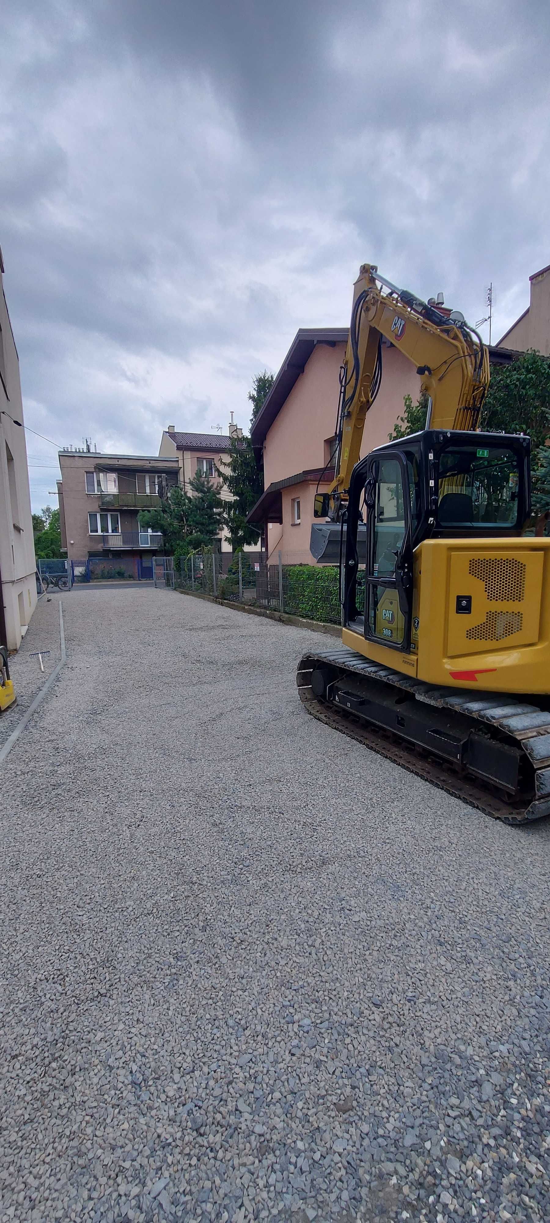 Usługi koparką 8-9-10ton, prace ziemnie, utwardzanie podjazdów, wykopy