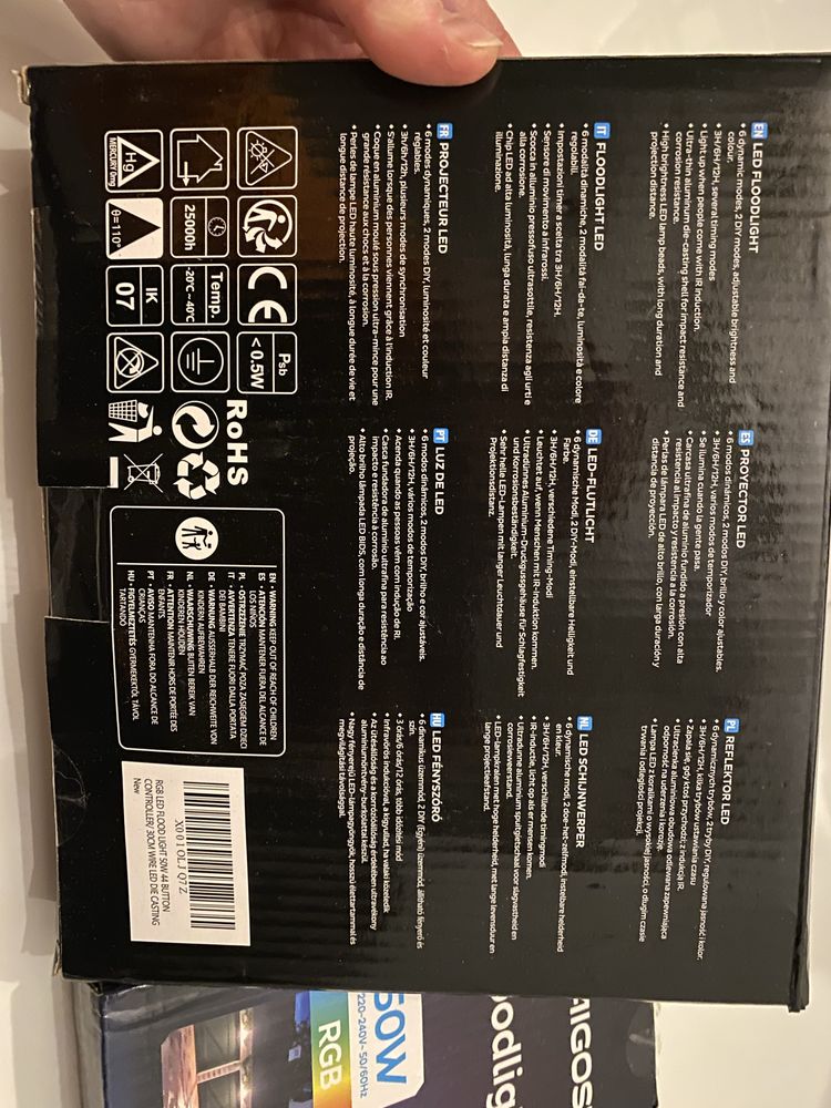 nowy Halogen LED RGB mocny zewnetrzny 50W +pilot / oswietlenie led