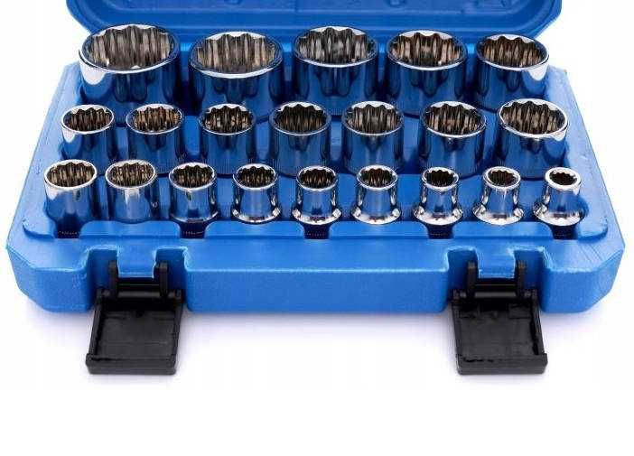 Nasadki SPLINE Klucze Nasadowe 21szt 8-36mm 12-kątne
