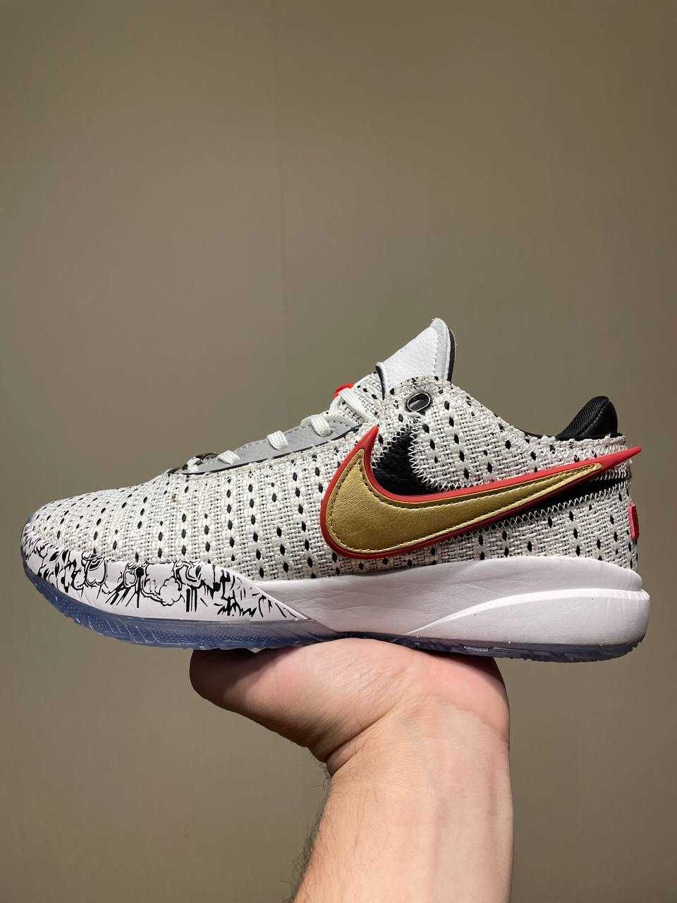 Кросівки Nike Lebron XX White/Gold premium