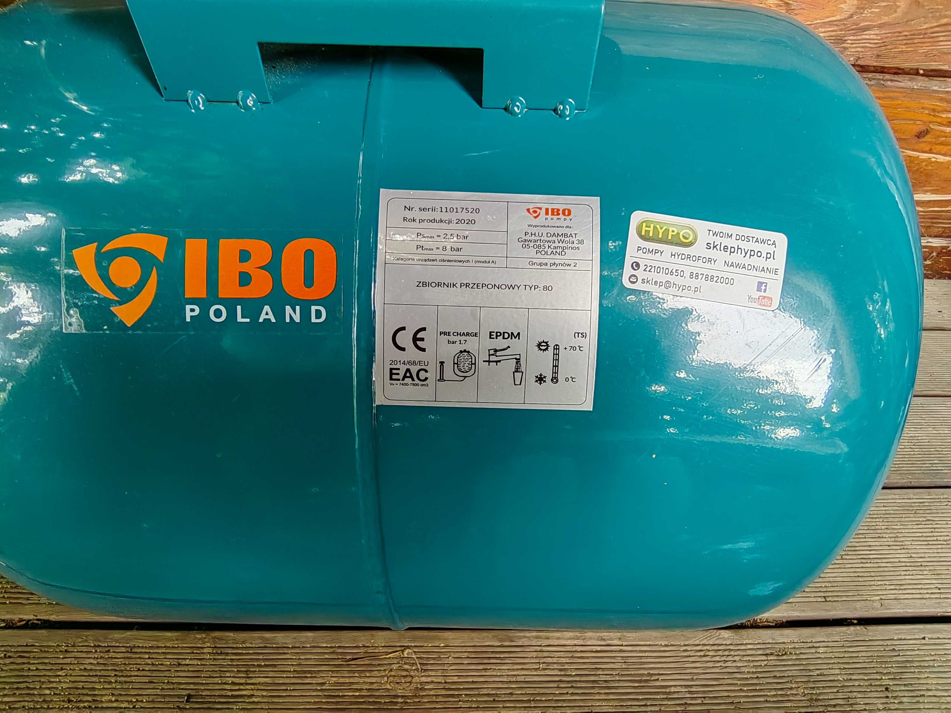 Zestaw pompa samossąca/hydrofor IBO 60L