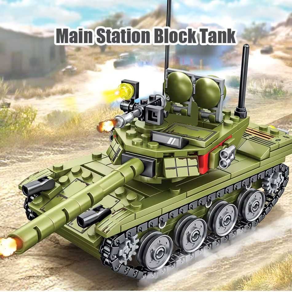 Конструктор танк 19см Лего Lego Башта повертається, Гусля рухається