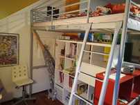 Łóżko metalowe piętrowe IKEA svarta