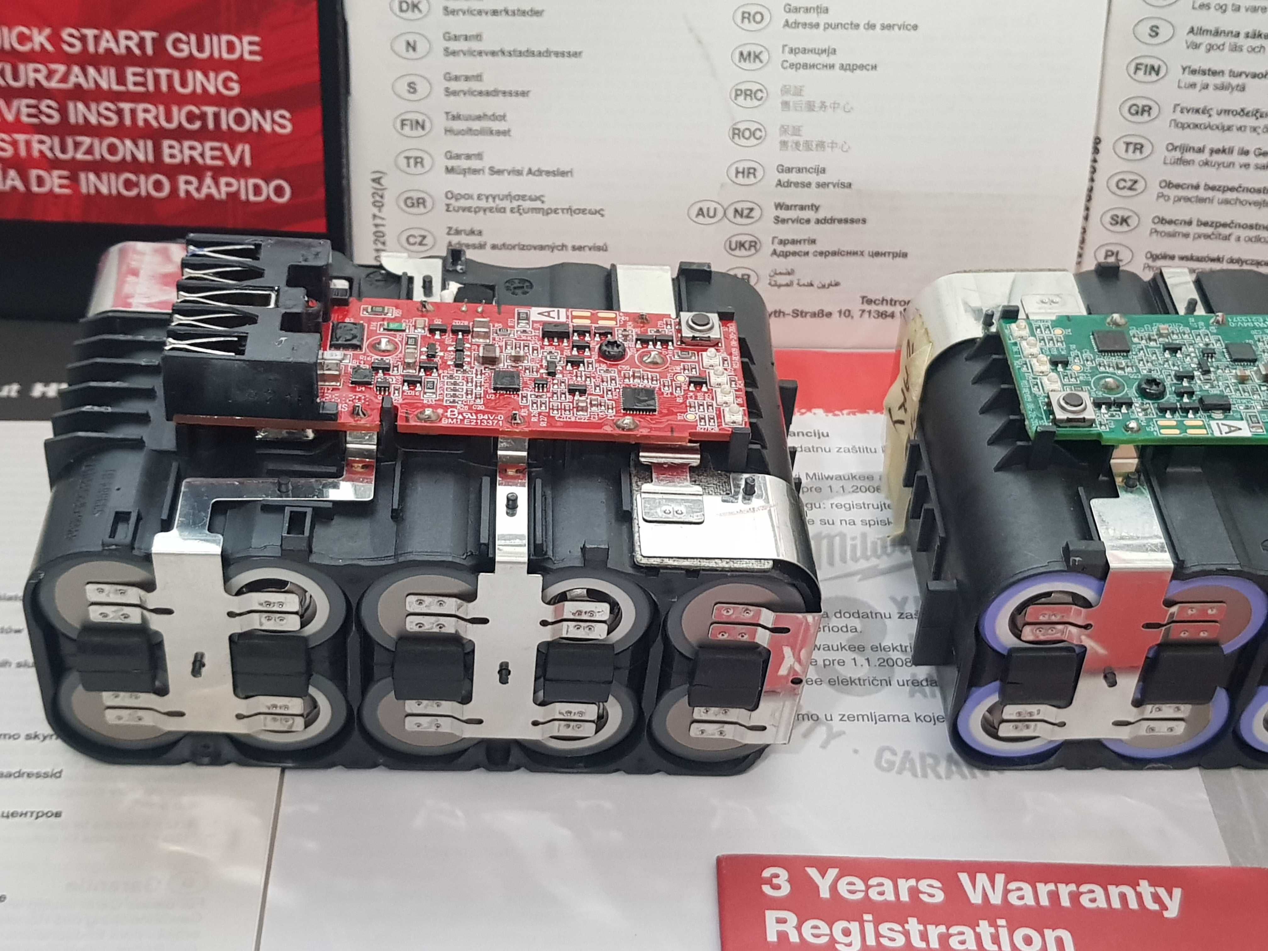 Pakiet ogniw bez obudowy MILWAUKEE M18 18v 8Ah bateria akumulator