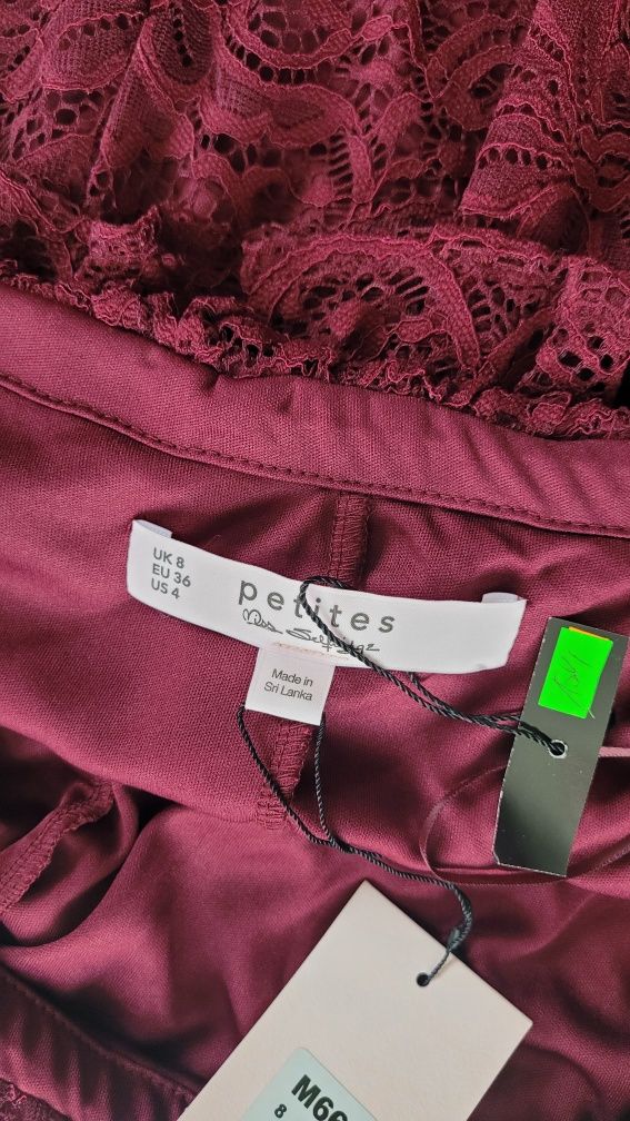Nowa piękna krótka koronkowa sukienka hiszpanka z falbankami  36
