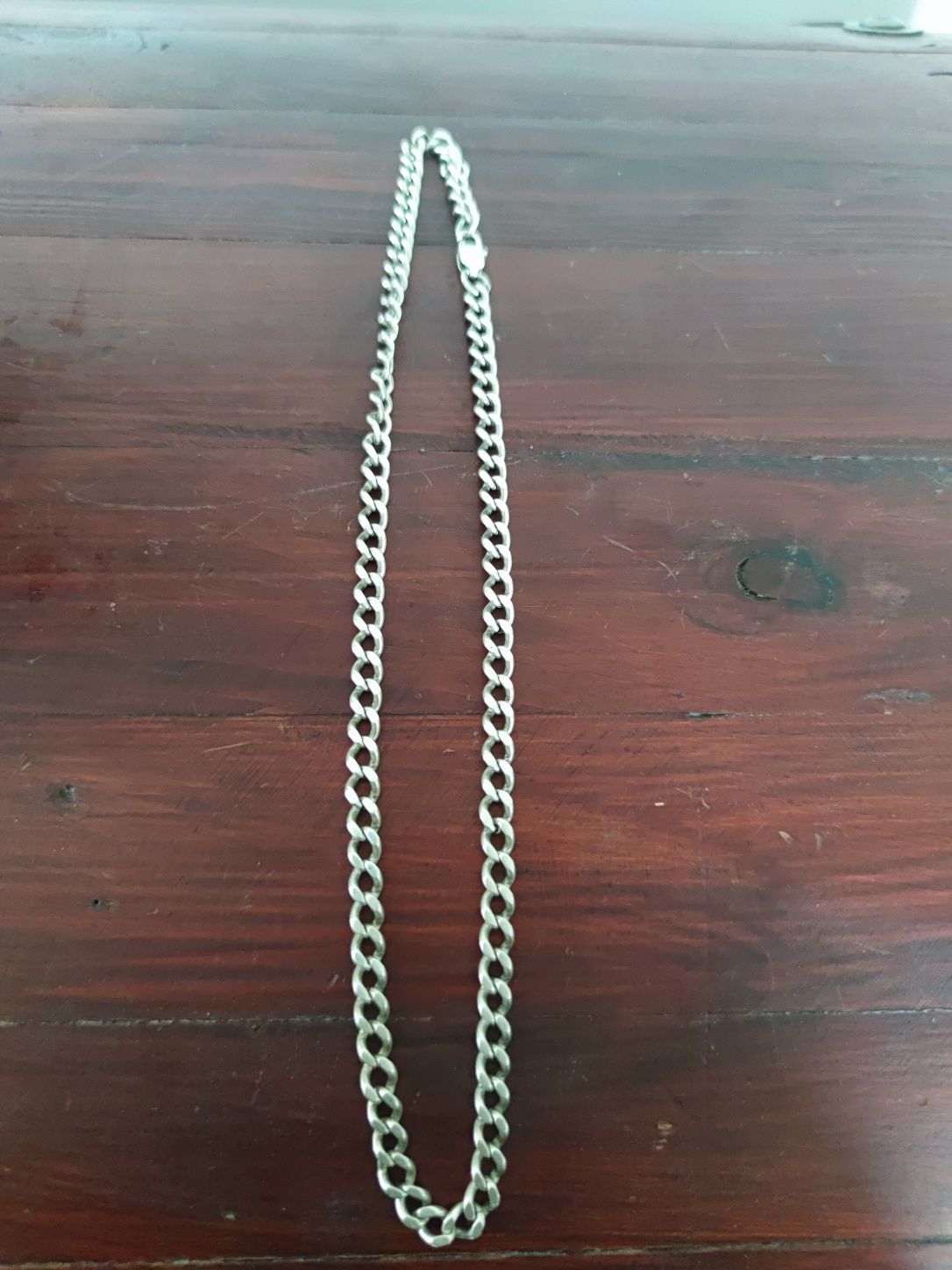 Srebrny łancuch pancerka srebro.925  długość 53 cm okazja kajdan