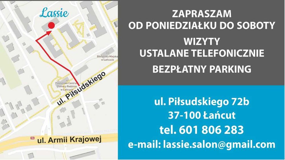 LASSIE salon pielęgnacji zwierząt, psi fryzjer Groomer strzyżenie, spa