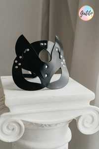 Maska kota + obroża na szyję dla kobiet