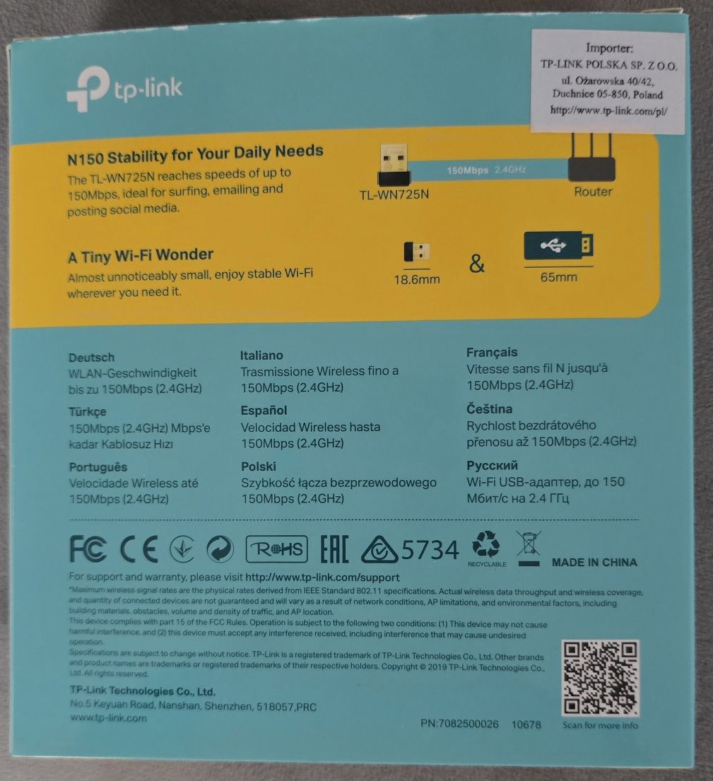 Mini karta WiFi TL-WN725N