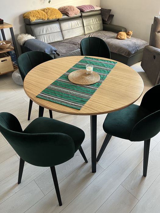 Stół okrągły 110/76 jak Nowy z Agata Meble model Oslo ll