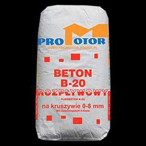 Beton w worku zaprawa samopoziomujący wodoszczelny rozpływowy B10-B50