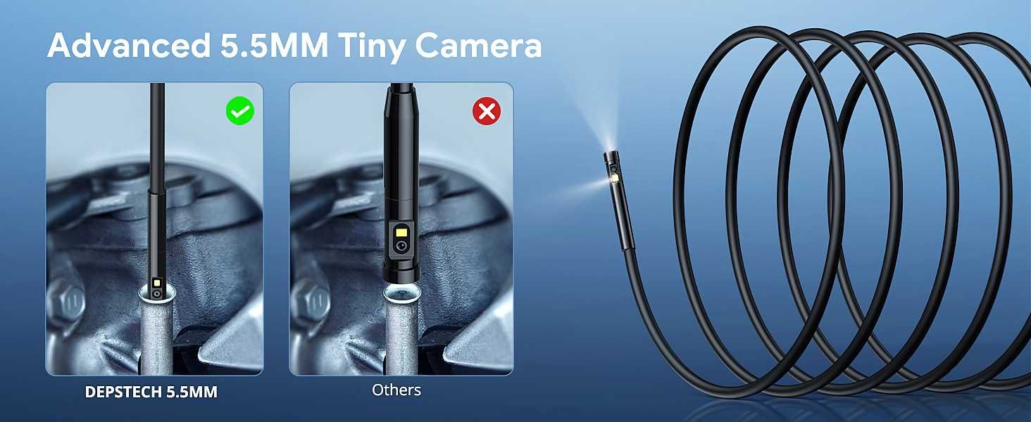 Endoskop Kamera Inspekcyjna DS380DL 2xFullHD 5.5mm