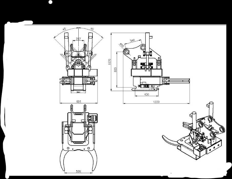 Głowica wychylno 45* obrotowa 360* tiltrotator z szybkozłączem MS03