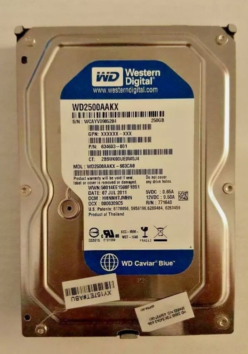 Disco rígido wester digital 250Gb sata