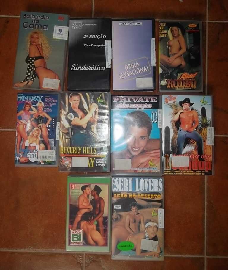 10 filmes em VHS Hardcore XXX edições originais anos 80.