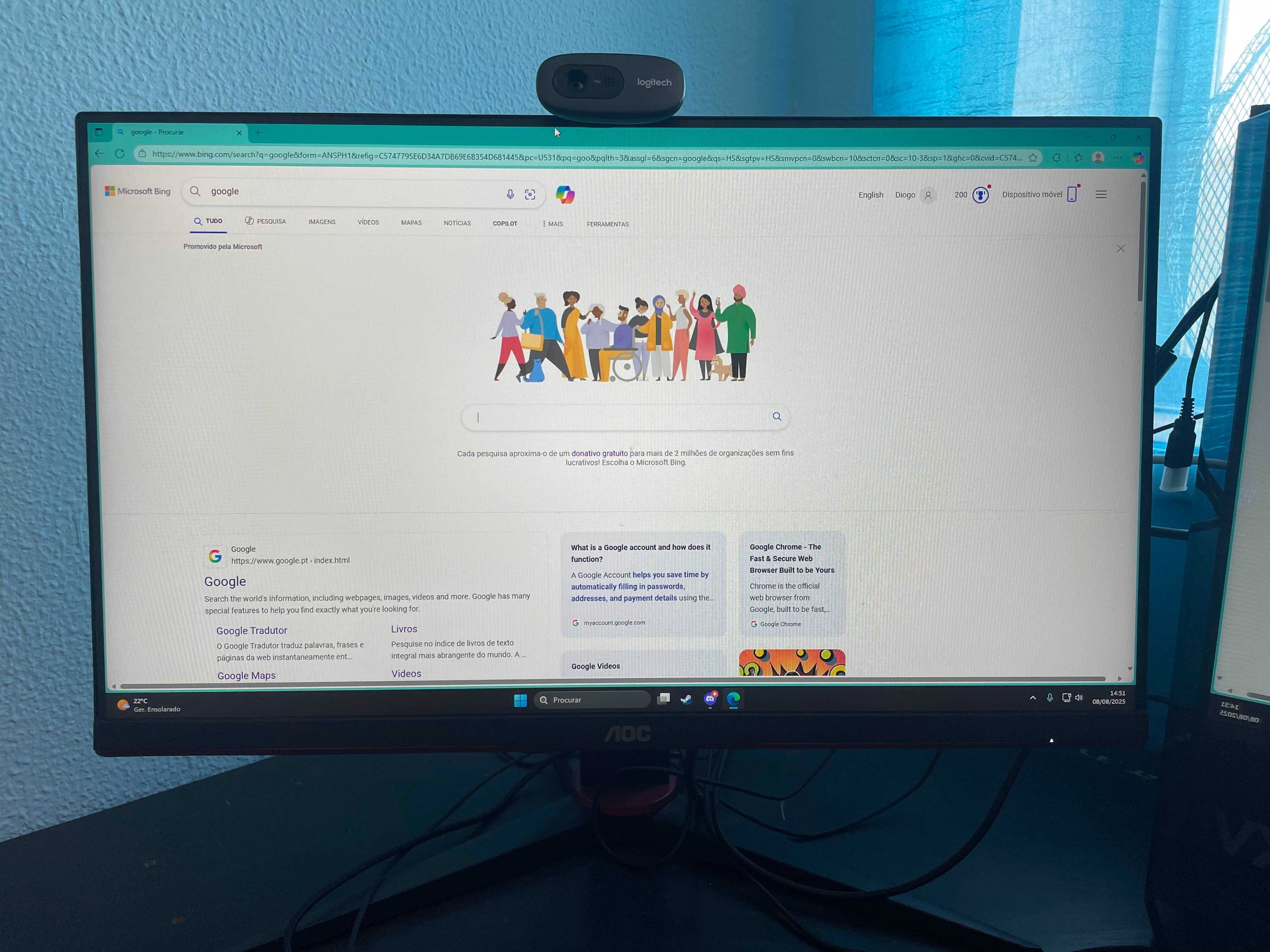 Setup Gaming Ryzen 5 5500 RTX 3070 com monitor e periféricos