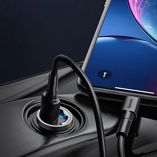 Baseus Tiny Star PPS mini inteligentna ładowarka samochodowa USB 30W Q