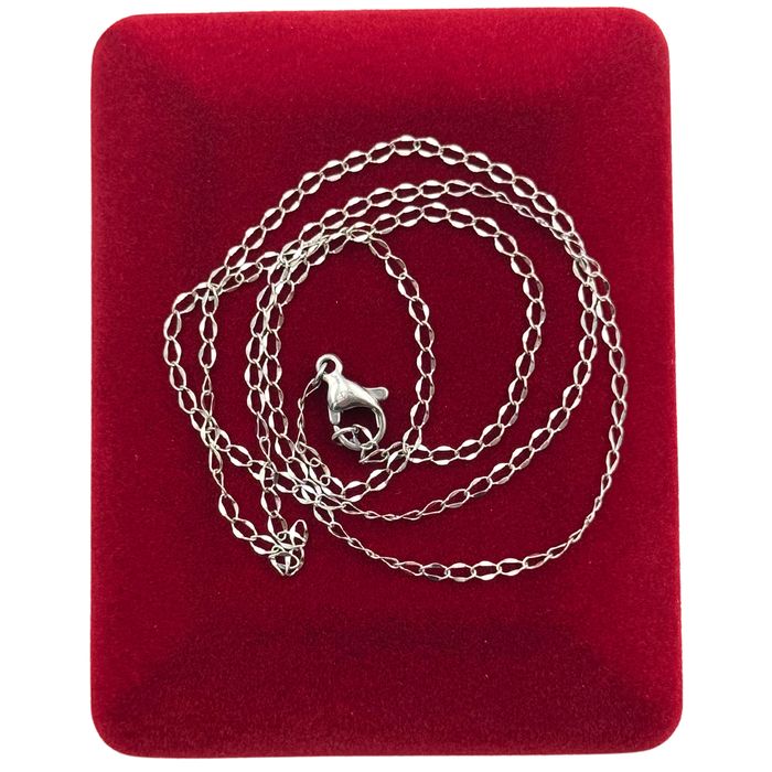 Łańcuszek Srebrny Splot Twisted Oval 45cm / 1,7mm - Stal chirurgiczna