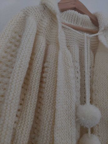 Casaco lã tricot