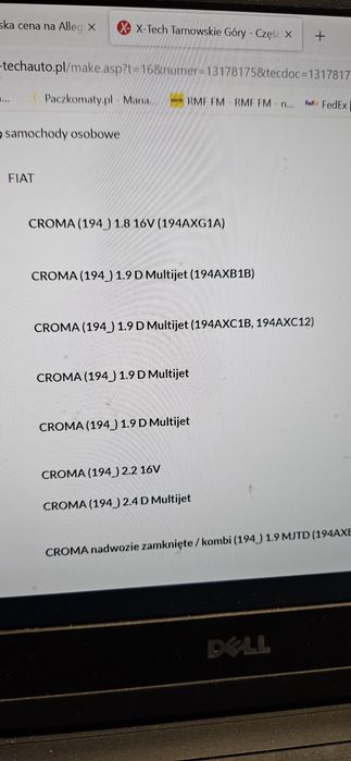 Amortyzator prawy przód opel vectra c Signum fiat Croma nowy oryginał