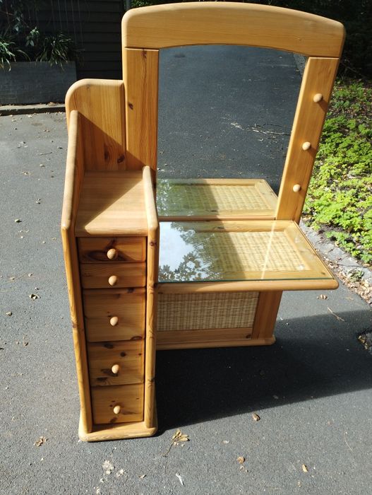Toaletka drewniana solidna 87x148x46 drewno