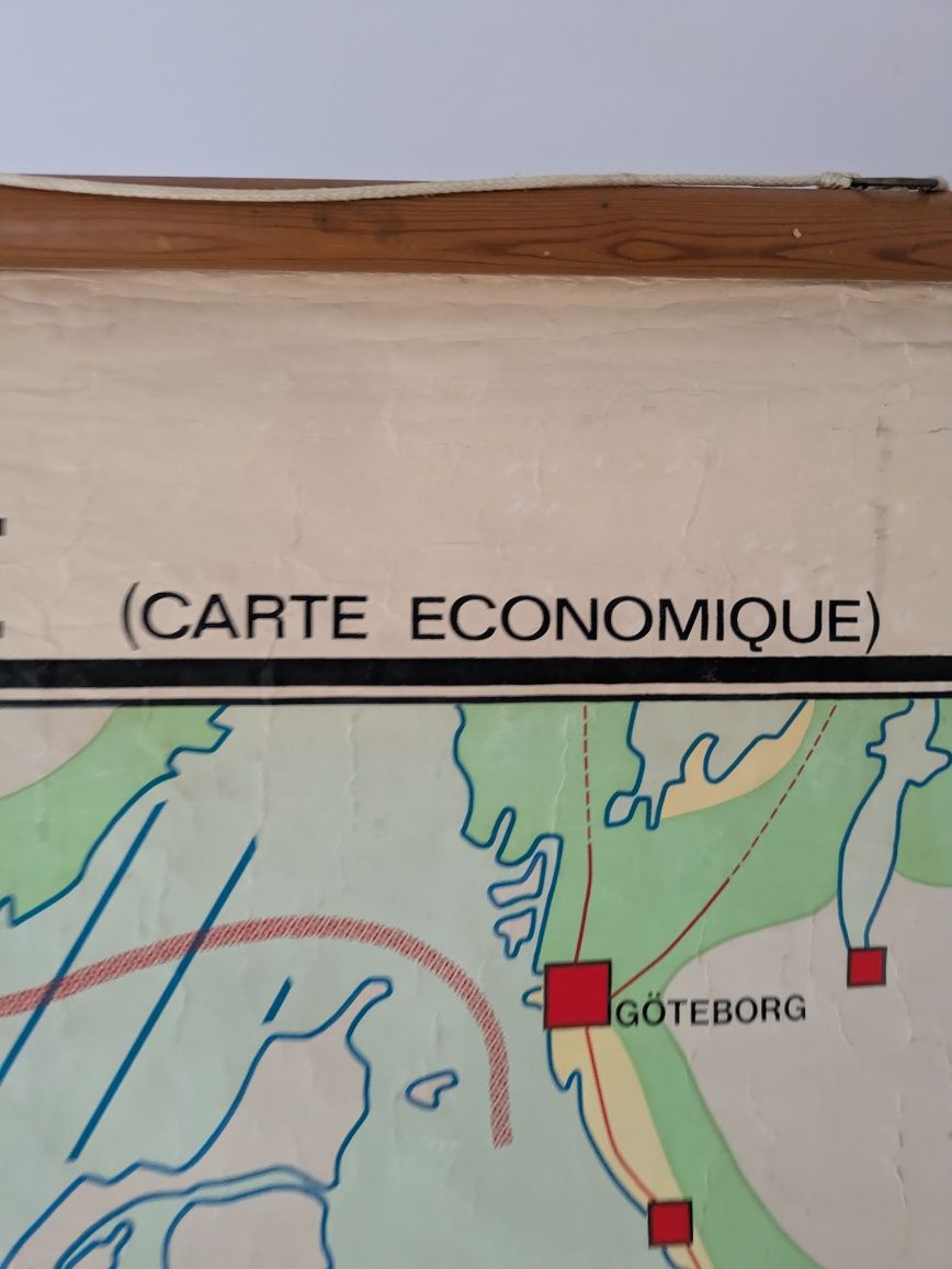 Retro duża stara mapa Europy