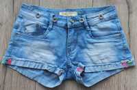 Krótkie spodenki jeansowe dżinsowe szorty 152 Miss Swan
