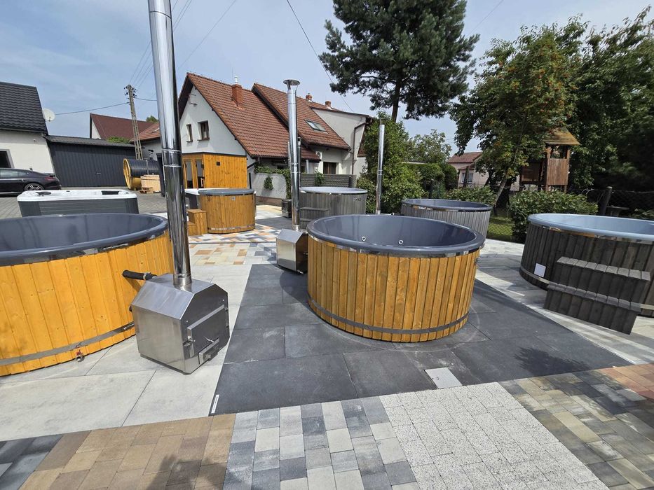 Balia ogrodowa, jacuzzi ogrodowe, ruska bania, gorąca beczka, jacuzzi