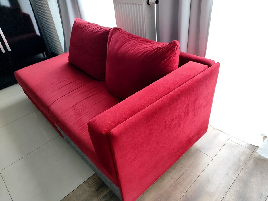 Sofa 4 osobowa lub leżanka welurowa