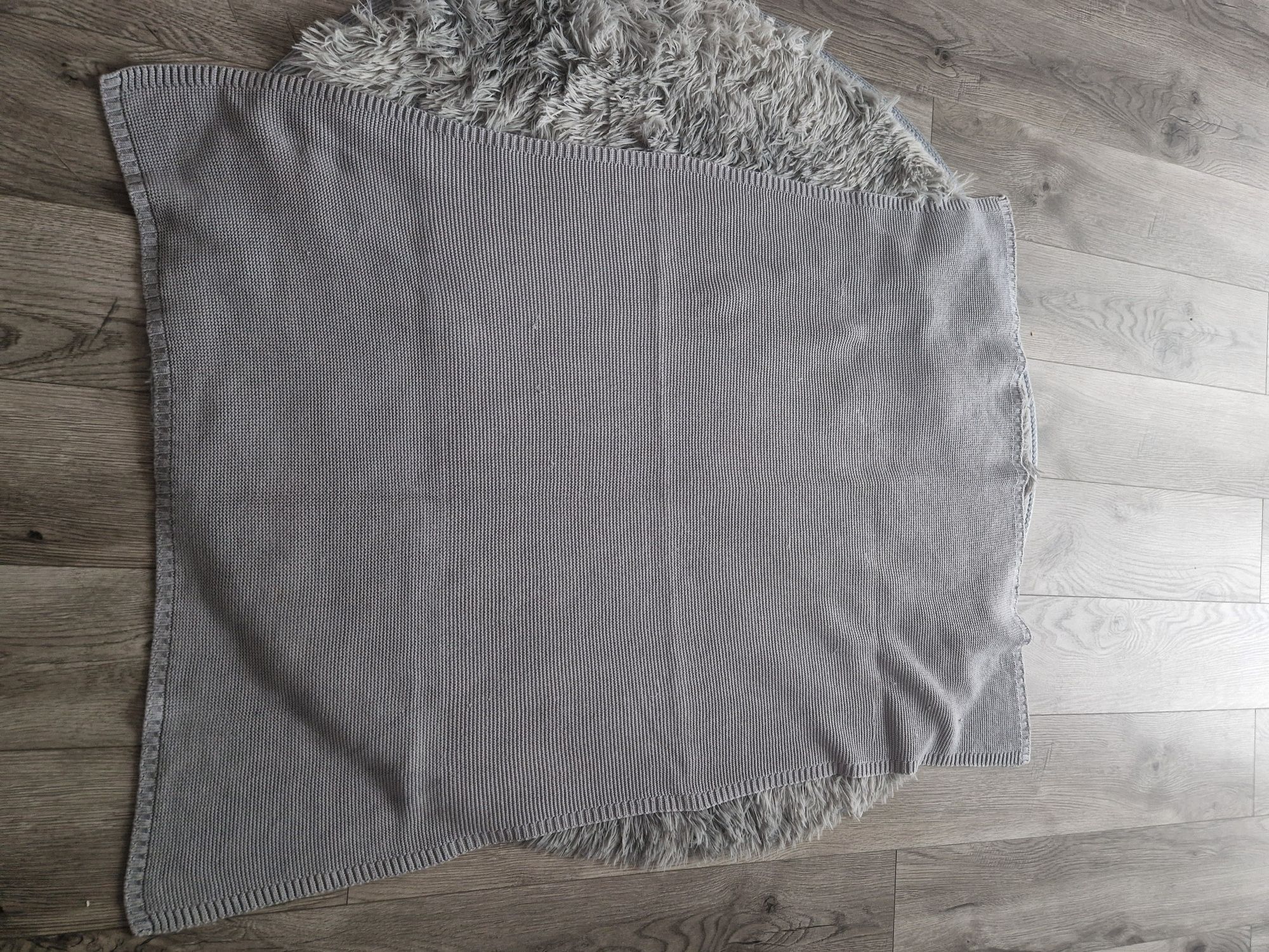Handmade kocyk szary niemowlęcy