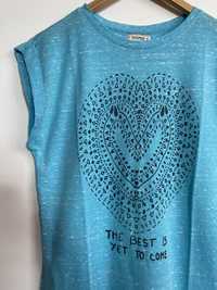 T-shirt azul Pull&Bear