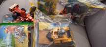 5 zestawów klocki jak LEGO kombajn ładowarka spychacz widlak