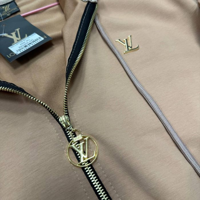 Женское худи LOUIS VUITTON Кофта та замке LV бежевая кофта осень люкс