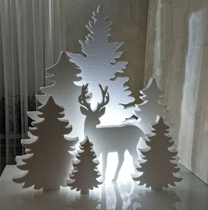 Лазерна/фрезерна порізка. Фігури із пінопласту. Фигуры из пенопласта.